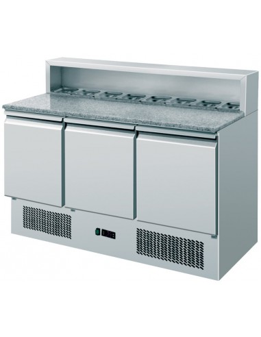 Banco Refrigerato Pizzeria - 3 Porte - 8 GN1/6 - AK943P