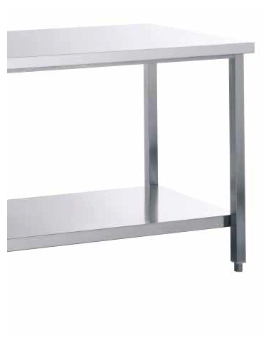 Tavolo Acciaio Inox - Ripiano Inferiore - Dim: 160x60x85h - TDL166VT