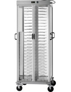 Carrello Portapiatti Armadiato Riscaldato 88 Piatti Diametro 25/31 cm - CG1440ACG