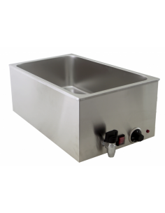 Bagnomaria da Banco con Rubinetto GN 1/1 Altezza 20 mm - BMRH200