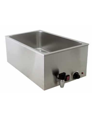 Bagnomaria da Banco BMRH200 Rubinetto GN 1/1 Altezza 20 mm
