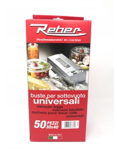 Buste Sottovuoto Universali per Cottura - 150 Pz - 30x40 cm - 6836A