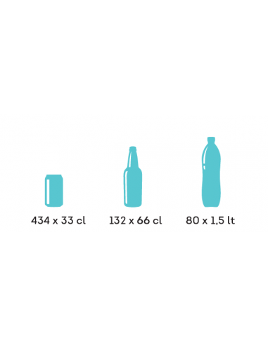 Frigo Vetrina Bevande Grigio Silver 352 Lt - KRYO42.3 premium