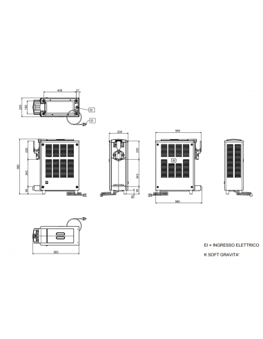 Macchina Gelato Soft da Banco a Gravità Capacità 5+2,3 Lt - SO-SHAKE