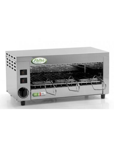 Tostiera elettrica Q6 Acciaio Inox con 3 Pinze Potenza 1900W
