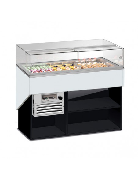 Vetrina Refrigerata Ventilata Pasticceria con Vetro 1 Piano 600x1200