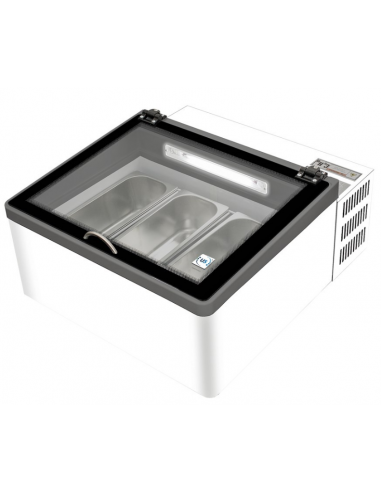 Congelatore da Banco per Vaschetta Gelato Dimensione 680x759x383h mm