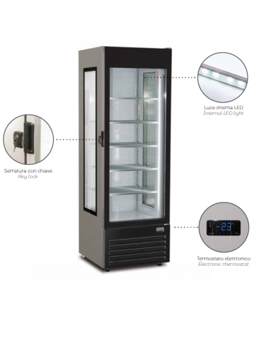 Vetrina congelatore Verticale Porta Vetro FROST350NSGLAMOUR