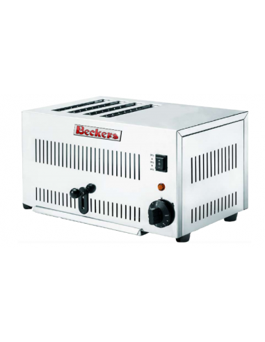 Tostapane in Acciaio Inox SV4 Capacità 4 Fette Timer