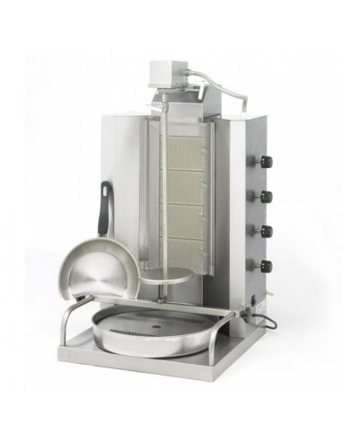 Gyros Kebab a Gas 4 Bruciatori - Capacità Carne 30 Kg - AG30