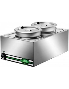 Vasca Bagnomaria con 2 Pentole Inox da 8 Lt - BM7720