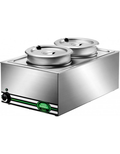Vasca Bagnomaria con 2 Pentole Inox da 8 Lt - BM7720