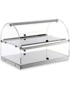 Vetrina Neutra da Banco per Cornetti Biscotti Panini 2 Ripiani - BN52