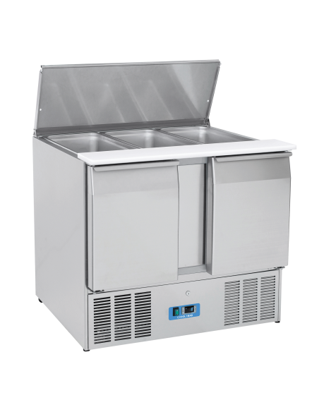 Saladette Refrigerata GN1/1 - Top Inox Apribile - Temp. 0/+8°C - CR92A