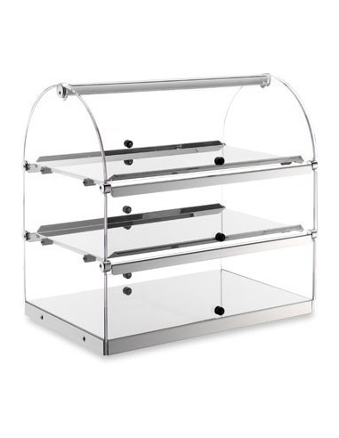 Vetrina Neutra da Banco per Alimenti - 3 Ripiani - Dim: 50x35x50h cm - BN53