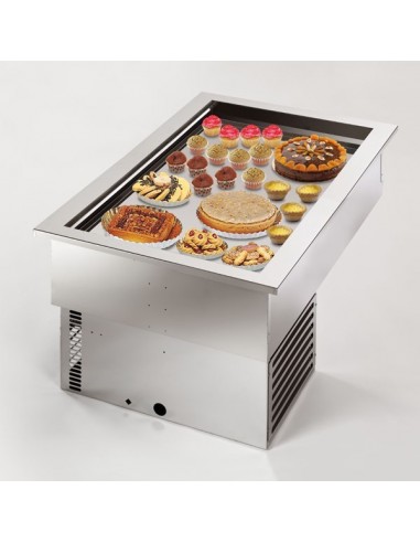 Vasca Refrigerata da Incasso Pasticceria Piano Inox 60x160 cm
