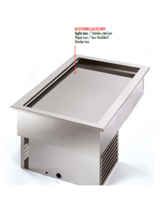 Vasca Refrigerata da Incasso Pasticceria Piano Inox 60x160 cm