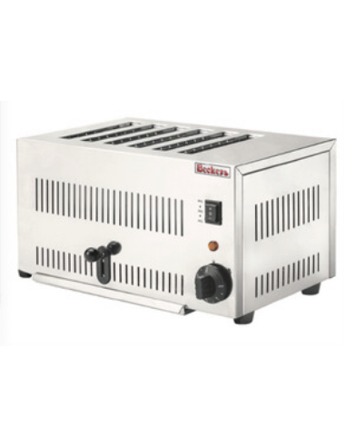 Tostapane Elettrico in Acciaio Inox SV6 per 6 Fette Pane Timer