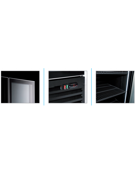 Frigorifero Bevande Nero Doppia Porta Battente - ICOOL107T BLACK