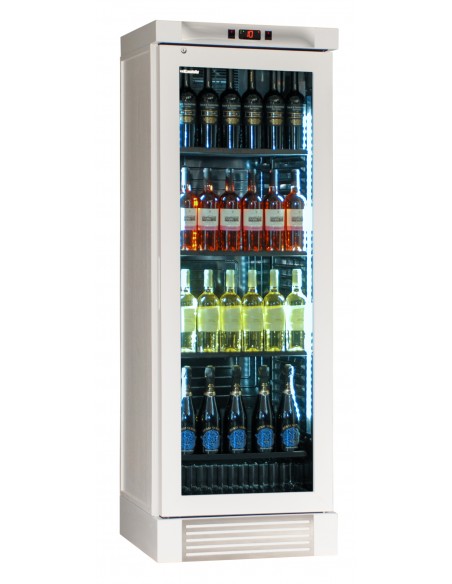 Frigo per Vino Verticale Legno Bianco Porta Vetro - CLW420LWHITE