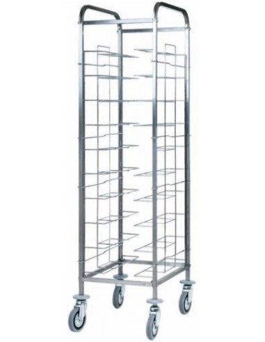 Carrello Portavassoi Universali - 10 Vassoi - Guide a Filo - CA1455