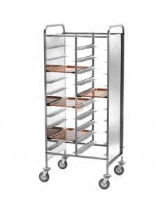 Carrello Portavassoi Pannello Laterale Bianco 20 Vassoi - Mod. CA1460P