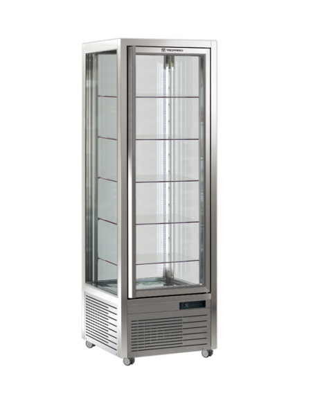 Vetrina Pasticceria Ventilata 5 Ripiani Cristallo - 4 Lati - DIVA351Q