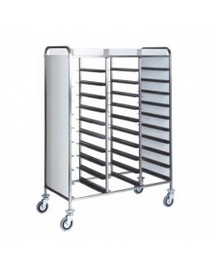 Carrello Portavassoi Pannello Laterale Bianco 30 Vassoi - CA1470P
