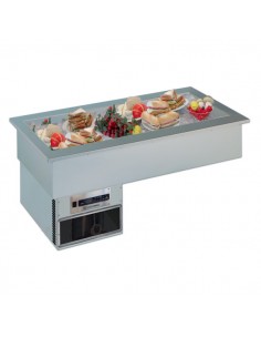 Vasca Refrigerata da Incasso Gastronomia Piano Inox 985x540x60 mm