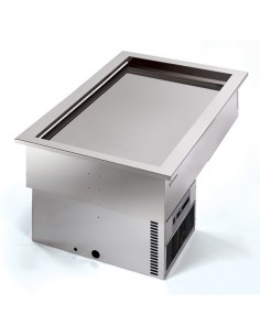 Vasca Refrigerata da Incasso Pasticceria Piano Inox 60x120 cm