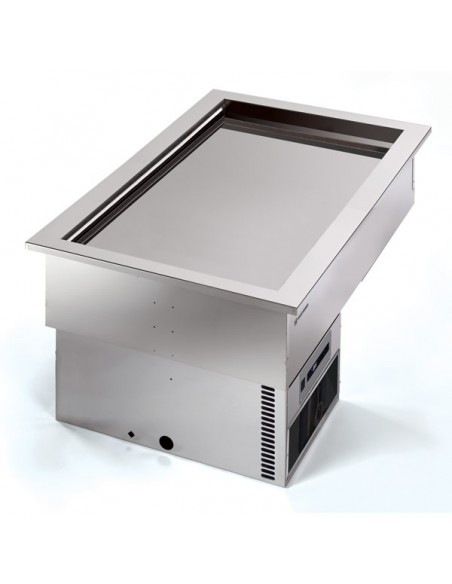 Vasca Refrigerata da Incasso Pasticceria Piano Inox 60x120 cm