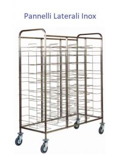Carrello Portavassoi Universali - Laterali Inox - 30 Vassoi - CA1475PI