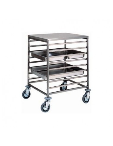 Carrello Portateglie Acciaio Inox - Capacità 8 GN2/1 o 16 GN 1/1 - CA1477