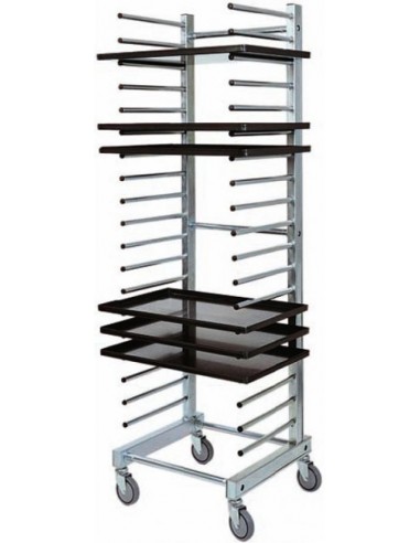 Carrello Portateglie - Struttura Acciaio Inox - Capacità 20 Teglie - CA1480