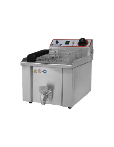 Friggitrice Elettrica da Banco FBR13 Rubinetto Capacità Olio 13 Lt