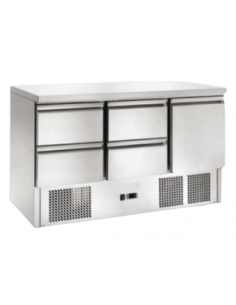 Saladette Refrigerata Statica 4 Cassetti e Uno Sportello - AK9434D