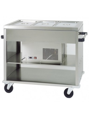 Carrello Refrigerato Inox per Capacità 3xGN 1/1 - CAR2779