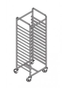 Carrello Inox Portateglie - Capacità 15 Teglie 45x65 cm - CAR45-65