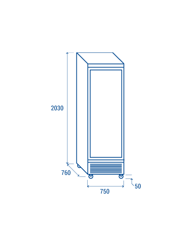 Congelatore Verticale Ventilato - Nero - Capacità 560 Lt - RFG750