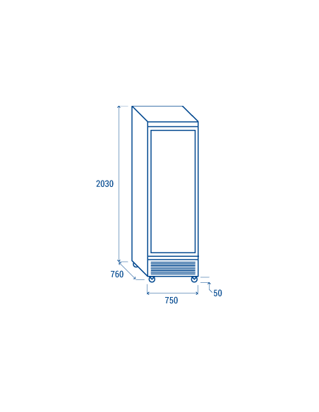 Congelatore Verticale Ventilato - Nero - Capacità 560 Lt - RFG750