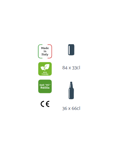 Frigorifero Bevande - Luce Led - Capacità 108 Lt - KRYO14P