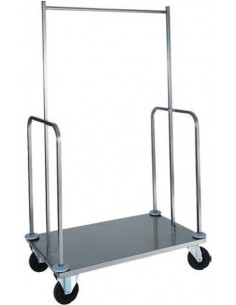 Carrello Portavaligie e Abiti per Hotel Acciaio Inox - PVI4024