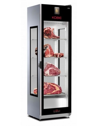 Vetrina Frigo Verticale per Carne Capacità 292 Lt 3 Lati Vetro