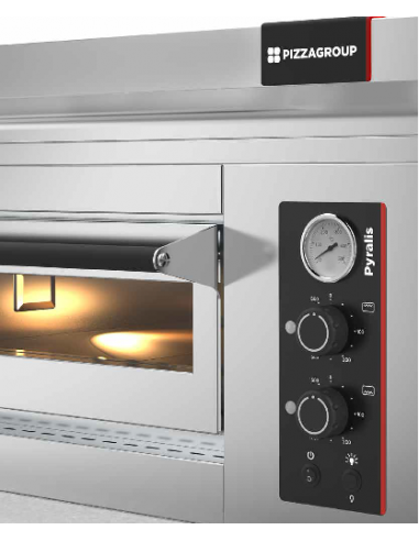 Forno Pizza Elettrico Meccanico - Temp: 450° C - 4 Pizze - PY M4