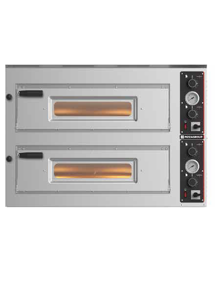 Forno Pizza Elettrico - 2 Camere - Capacità 12 Pizze - ENTRYMAX12L