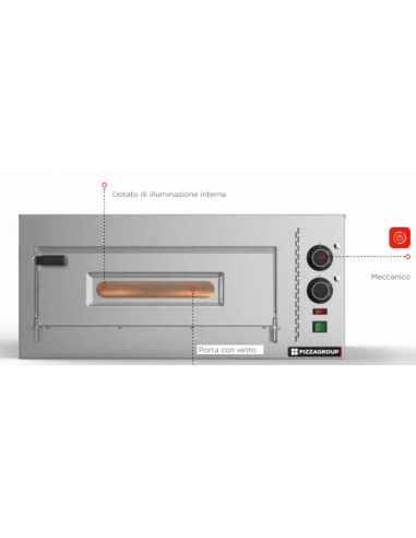 Forno Pizza Pizza 1 Camera Cottura - Temp. 450° C - M35-8M
