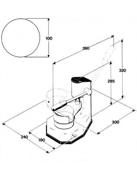 Pressa Hamburger Manuale - Diametro Hamburger 10 cm - F10