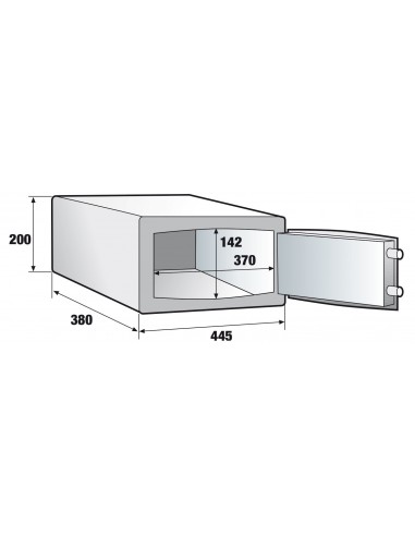 Cassaforte 622U Digitale Capacità 24.5Lt Dimensione 445x38x200h mm
