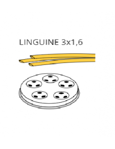 Trafila in Lega Ottone-Bronzo Linguine 3x1,6 mm Macchina Pasta FIMAR