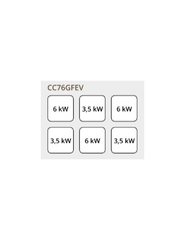 Cucina Inox a Gas 6 Fuochi Forno Elettrico Ventilato GN 1/1 - CC76GFEV Cucina Inox a Gas 6 Fuochi Forno Elettrico Ventilato GN 1/1 - CC76GFEV